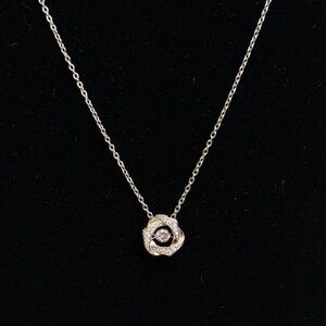 😍"Put a Ring On IT Event" Diamond Sparkling Dancing Rose Necklace